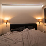 Privathaus Wiesbaden LED-Linien Schlafzimmer