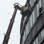 Glas- und Fassadenreinigung bei Schnee