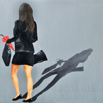 Auf zur Arbeit....(2011),  80 x 100 cm, Acryl auf Leinwand