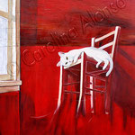 "Träume ich?" (2025), 100 x 80 cm, Acryl