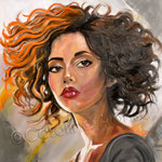 "Rayo del sol"! (2023), 80 x 80 cm, oil on canvas