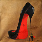 Love Stilettos (2018), 30 x 30 cm, acrylic on canvas