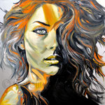 Yellow Lips (2024), 80x80cm, oil on canvas