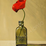 Mohn im Glas (2011), 80 x60 cm, Acryl & ÖL auf Leinwand