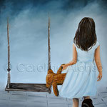 Spielplatz im Nebel (2014), oil on canvas, 80 x 60 cm