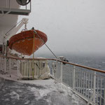 Der Winter hat inzwischen auch unser Schiff erreicht