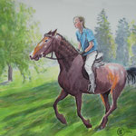 von P.  Aquarell 57x45  Auftragsarbeit