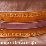 Bracelet de cuir réalisé par Séverine