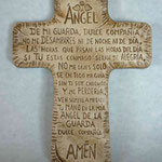 Cruz Piedra con oracion Angel de la guarda $ 38.00