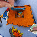 Spielbuch Quiet book Nähanleitung Schablonen Zelt Wald Camping
