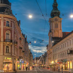 Die Herrengasse, der Mittelpunkt des öffentlichen Lebens von Graz