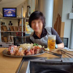 〆はジンギスカンと生ビール