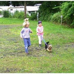 Julia, Lea und ich beim toben 
