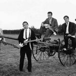 THE REAL ROLLERS - juli 1964 vlnr: Eddy Vermeulen - Frans Sahupala - Bart Carels - Puck de Bock