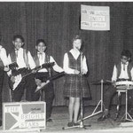 THE BRIGHT STARS 1962 - vlnr: Henny Huisman, Frank van den Eeckhout, Roy van den Eeckhout, Greetje Sikkes en Ferry van den Eeckhout.