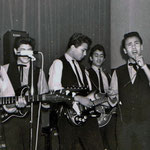 THE BLACK STRANGERS - Foresterhuis 1966 vlnr: Edu von Heuven von Staerling - Harry Brender à Brandis - Gerry Lans - Antoine van Oudheusden - Eddy Hagenstein - Corry Oornink