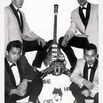 THE HAP-CATS - vlnr: Rob Boekholt (gehurkt) - Cor van Mourik - Jack van Beek - Eddy Casand (gehurkt)