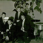 THE ORCHIDS in Romantica Bar, Krefeld vlnr: Theo Bijl - Ronny Celosse - Willy Muys - Albert van Haasen (fotocollectie: Fred Hasenknopf)