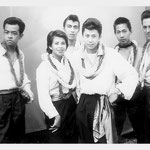 HE HAP CATS - Oktoberfest, München 1959 vlnr: Bert Silooy - Winnie d'Ancona - Jack van Beek - Vic Boekholt - Rob Boekholt - Henk Greven
