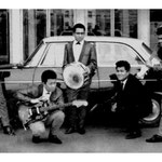 THE FOOTPLATTERS-  vlnr: Paul Baro, Ernst Wolff, Ruud Molenski, Chris van Eldik en Lex van Eldik.