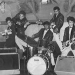 WARRY & his JUMPING JACKS (Treffpunkt, Duisburg-  maart 1962) L-R: Warry Wendelstigh,  Loek Nicolai,  Jonky "Tambi" Pelupessy,  Nono Weldelstigh en Wallie Peeterz