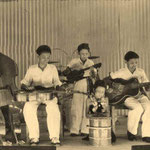 The Timor Rhythm Brothers ca. 1948 Ponthon, Reggy, Loulou, Andy and sister Jany Tielman