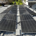 Photovoltaikanlage Flachdach mit Beschwerung, Neubau Rietz