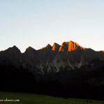 ....der "Hahnenkamm" im ersten Sonnenlicht...