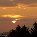 Aufbruch mit dem Sonnenaufgang, aber der erhellte den Tag noch in Wenigzell......