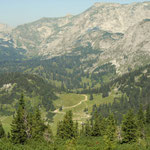 Blick Richtung Sackwiesenalm und Sackwiesensee