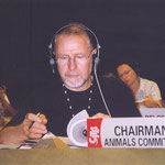 T. Althaus in seiner Funktion als Präsident des CITES Animals Committees. (Sehen Sie dazu auch die Seite Artenschutz).