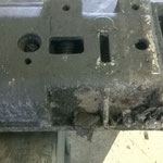 closer view on used wagons carriage to dismount for cleaning and setting as per manufacturer instruction