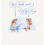 Risographie "Hier! Koste mal!"
