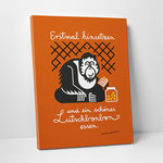 Leinwanddruck "Erstmal hinsetzen und ein schönes Lutschbonbon essen“