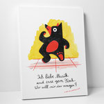 Leinwanddruck "Musik & Fisch"