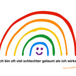 Leinwanddruck "Ich bin oft viel schlechter gelaunt als ich wirke"