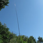 L'ANTENNA  CANNA DA PESCA 10MT DI ALTEZZA CON 4 RADIALI DA 10 METRI