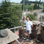 VERTICALE per i 50 Mhz, MANTOVA MODIFICATA CON BALUN , BIBANDA 2X4MAX  VHF-UHFE L'INSTALLATORE IN POSA..