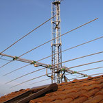 ANTENNA ASSEMBLATA ALLA BASE DEL TRALICCIO