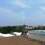 antenna montata prima del sollevamento..