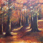 Herbstwald 2019, Acryl auf Leinwand, 60 x 60 cm