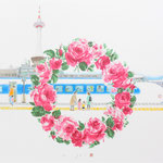 高島屋輪バラ企画　京都駅