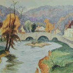 "Vieux pont de Chambon" -