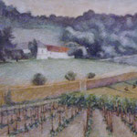 "Vignes en Champagne" -pastel