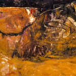 Lobo nocturno, 130x89cm, téc. mixta sobre tela, 1996