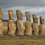 Rapa Nui (île de Pâques) - Chili : Les moaïs d'Ahu Akivi