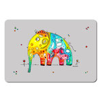 Fußmatte mit Elefant, Elefanten-Dame Gisela, Illustration. Design: UKo-Art