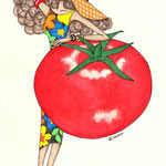 「女とトマト」