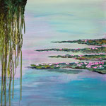 Seerosen, Acryl, 50x50,2024