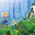 Illustration aus "Ava und das Geheimnis des Zauberwalds" (siehe Kinderbücher),  erschienen im Loewe-Verlag, im Buchhandel erhältlich